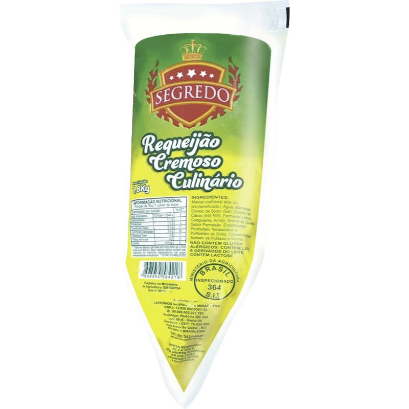Requeijão Cremoso Segredo 1,8kg