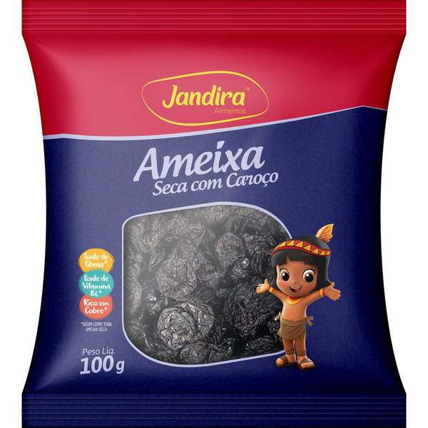 Ameixa Jandira 100g - Com Caroço - Pacote
