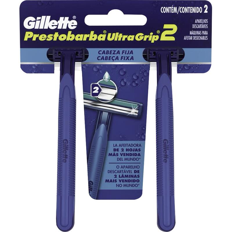 Aparelho Barbear Gillette Ultragrip Fixo 2 Unidades