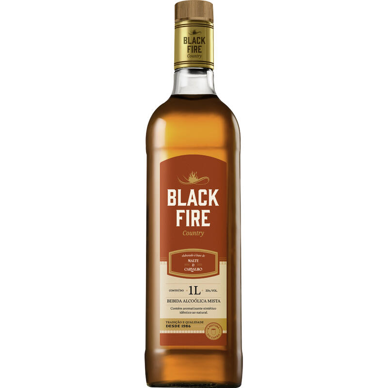 Bebida Alcoólica Mista Black Fire Malte Carvalho 1L