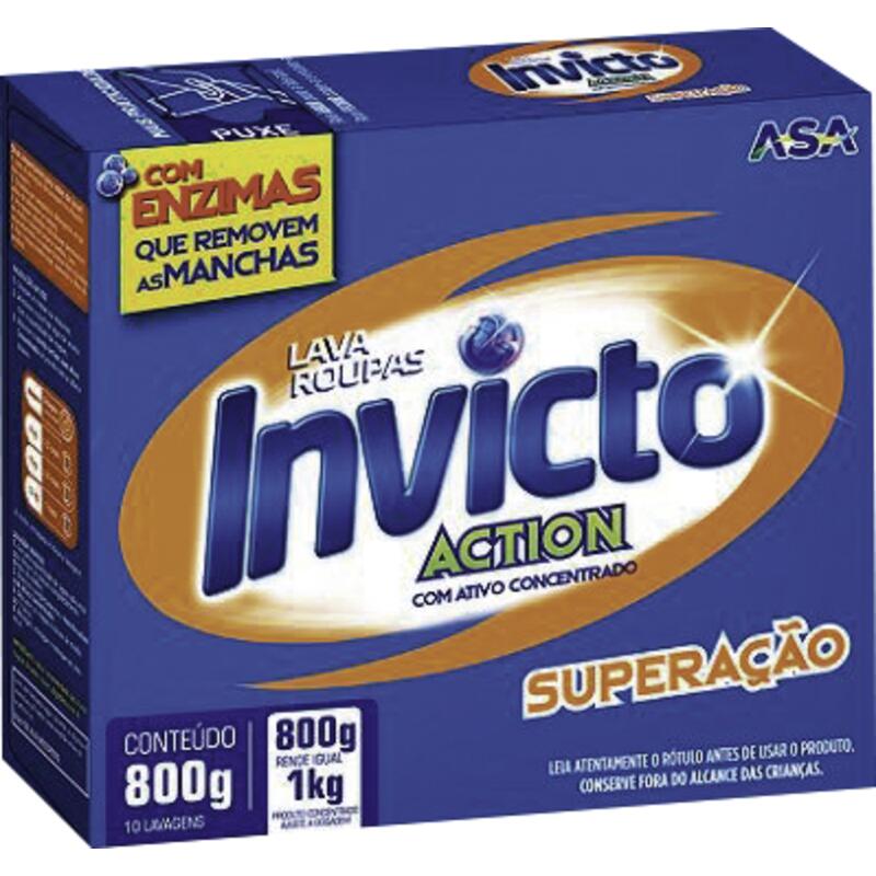 Lava Roupas em Pó Action Invicto Superação 800g