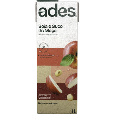 Alimento Ades À Base de Soja Maçã 1L