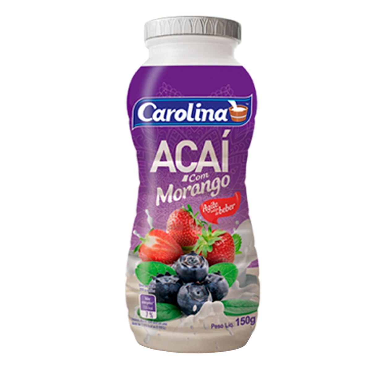 Bebida Láctea Açaí com Morango Carolina 150g