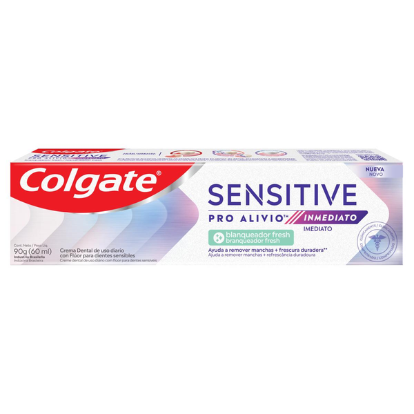Creme Dental Para Sensibilidade Colgate Sensitive Pro Alívio Imediato Branqueador Fresh 90g