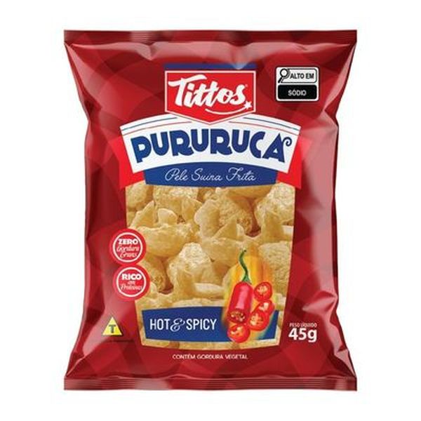 Pururuca Tittos 45g - Hot e Spicy