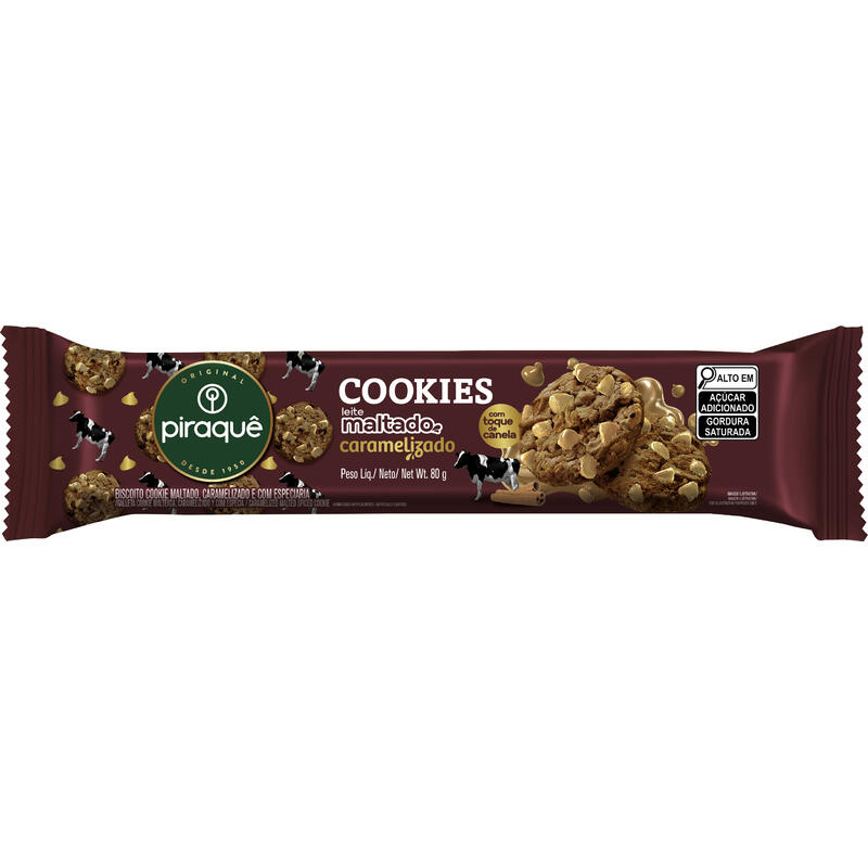 Biscoito Cookies Piraquê Caramelizado 80g