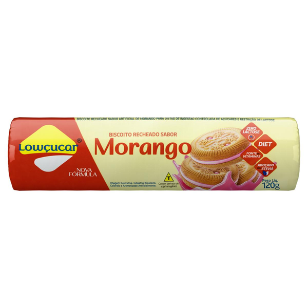 Biscoito Lowçucar Zero Açúcar Morango 120g