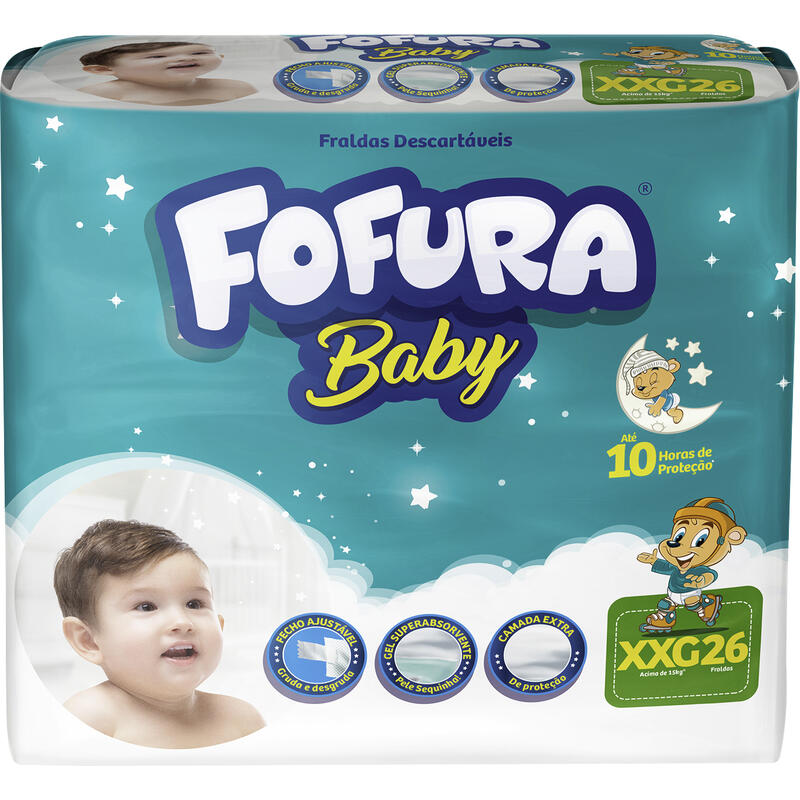 Fralda Descartável Fofura Baby Mega XXG 26 un