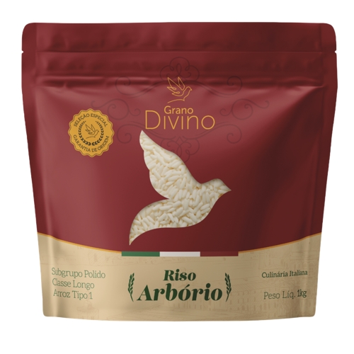 Arroz Grano Divino Riso Arbório Classe Longo Polido Tipo 1 1kg