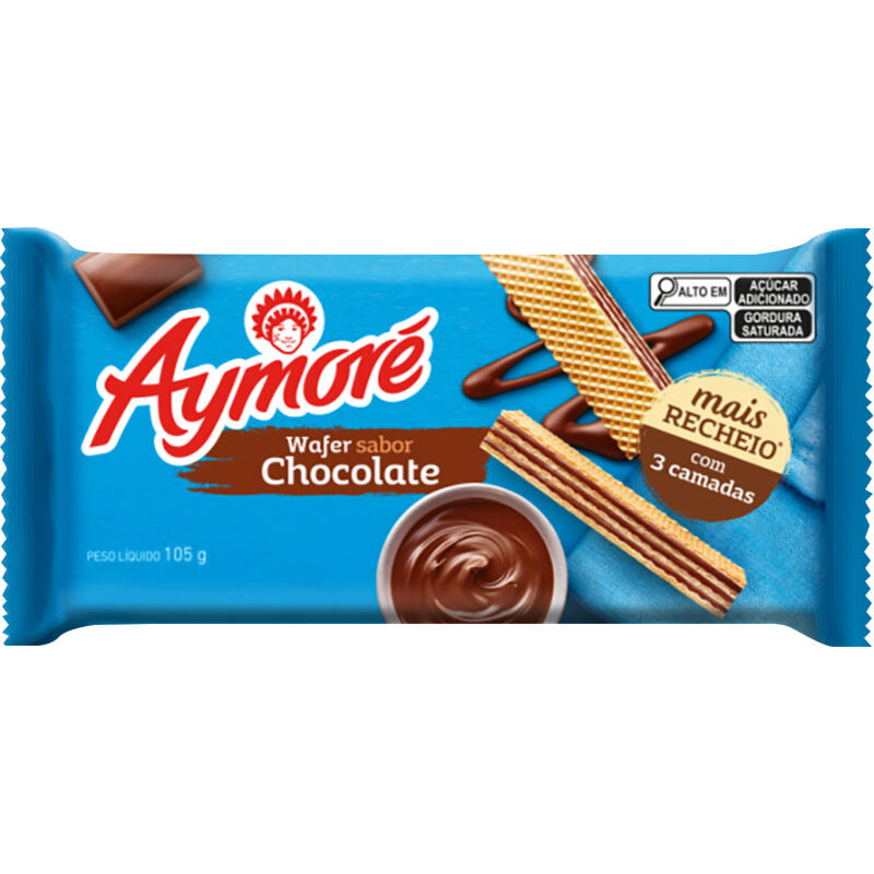 Biscoito Wafer Aymoré Chocolate 105g