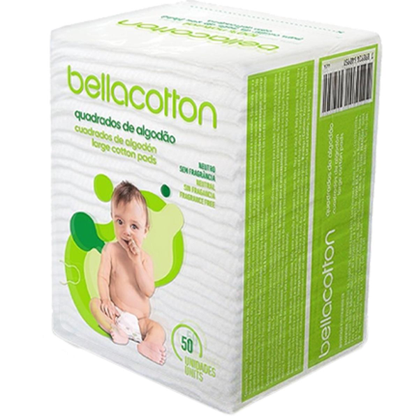 Algodão Quadrado BELLACOTTON com 50 Unidades