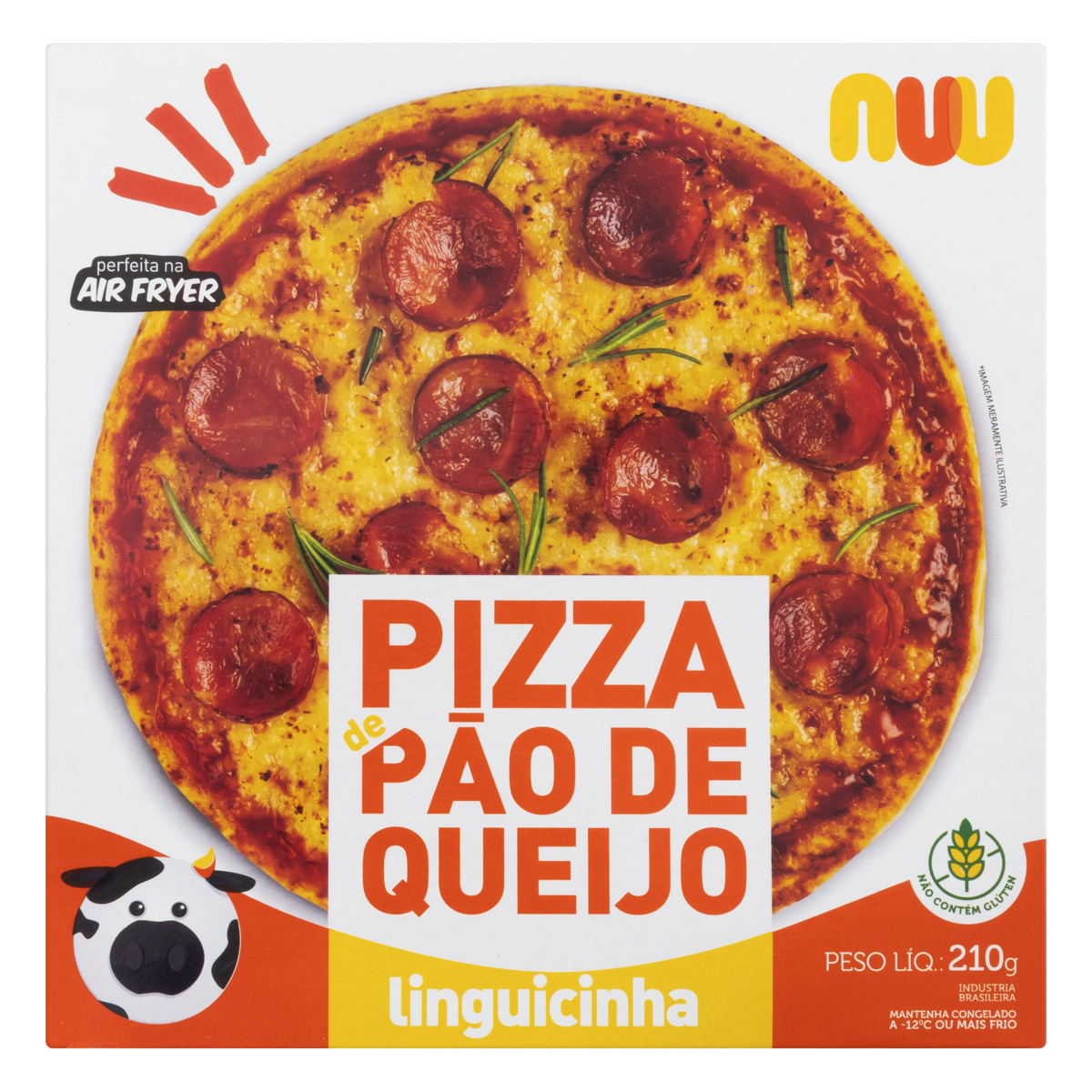 Pizza De Pão De Queijo Brotinho - Linguicinha Nuu 210g