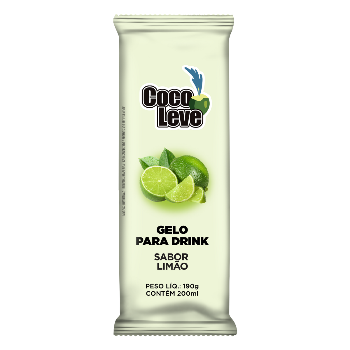 Gelo para Drink Limão Coco Leve Pacote 190g