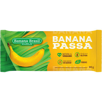 Barra Banana Brasil Banana Passa 86g