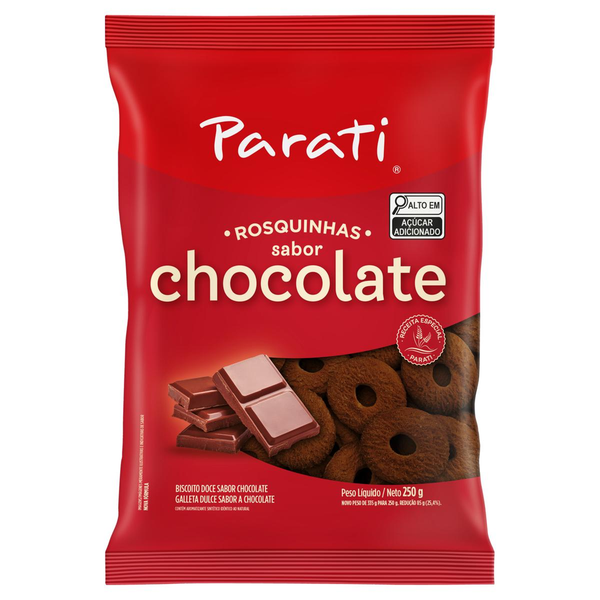 Biscoito Rosquinha Chocolate Parati 250g