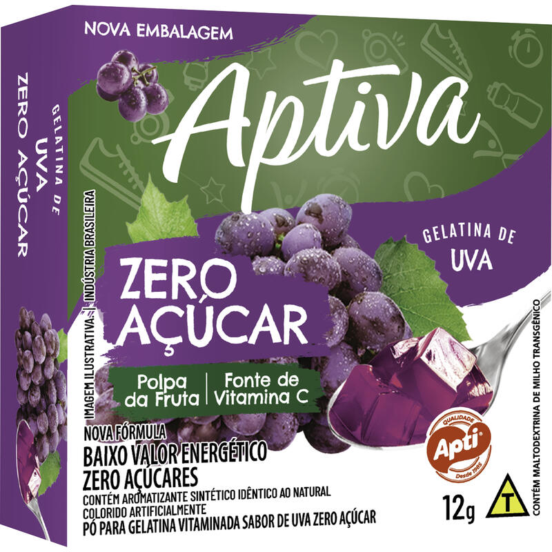 Gelatina Apti Zero Uva 12g