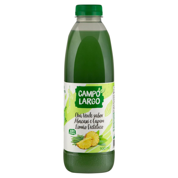 Chá Campo Largo 900ml - Chá-verde + Capim-limão + Abacaxi - Pet