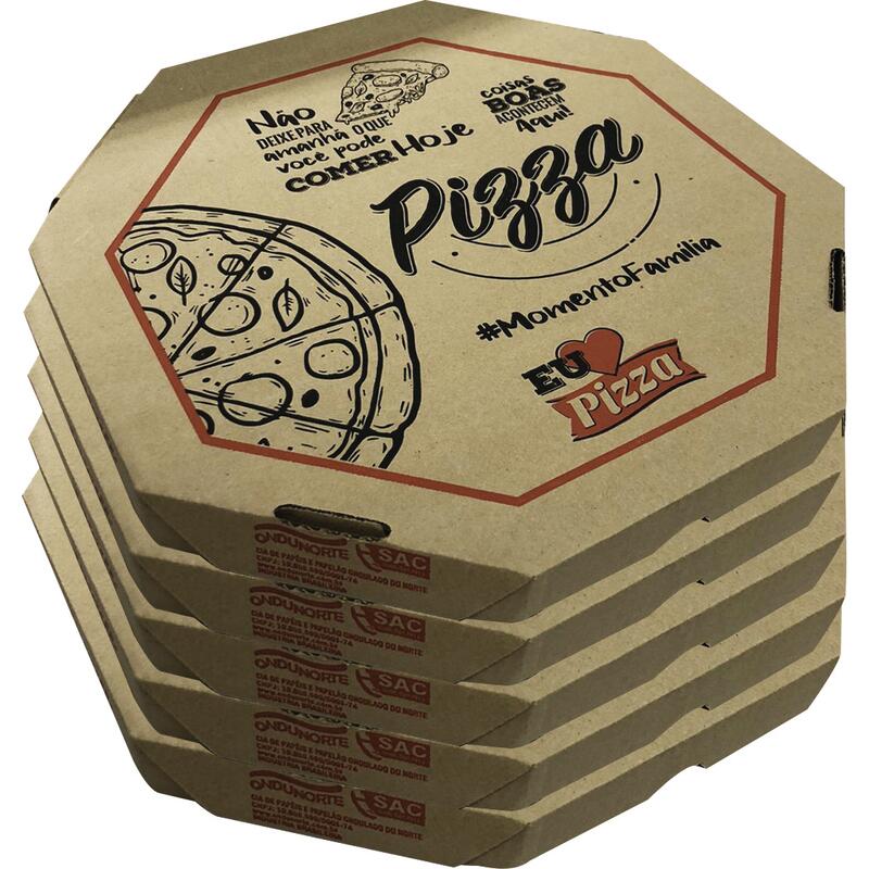 Embalagem para Pizza Ondunorte Oitavada 30cm 25 un
