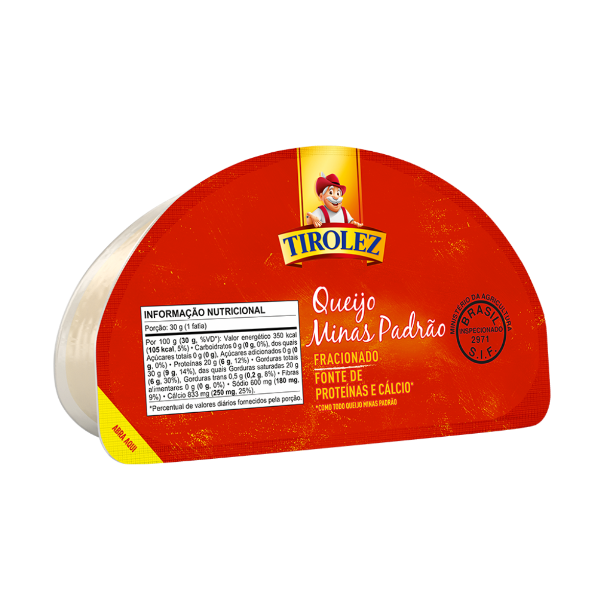 Queijo Minas Padrão Tirolez Pedaço 480g