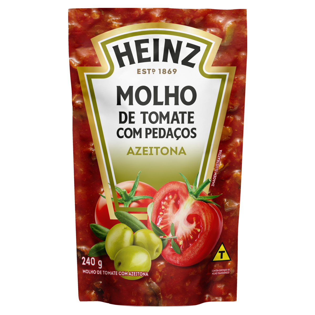Molho de Tomate com Azeitona Heinz Sachê 240g