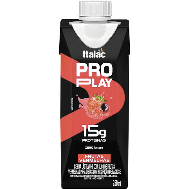 Bebida Láctea Whey Protein 15g Zero Lactose Sabor Frutas Vermelhas,