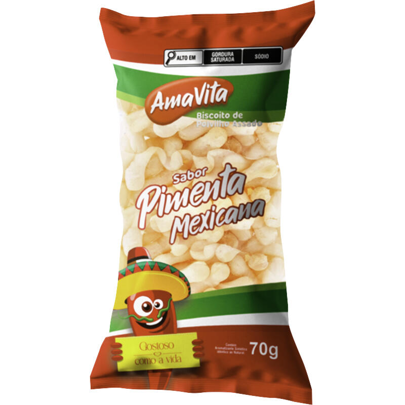 Biscoito de Polvilho Amavita Pimenta Mexicana 70g