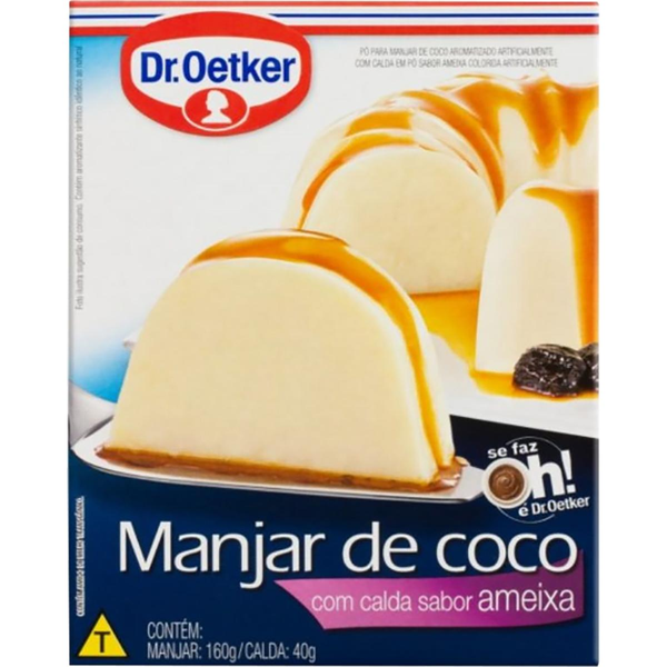 Dr. Oetker Manjar de Coco com Calda Sabor Ameixa Pó para Preparo de Sobremesa Sabor Delicioso 200g