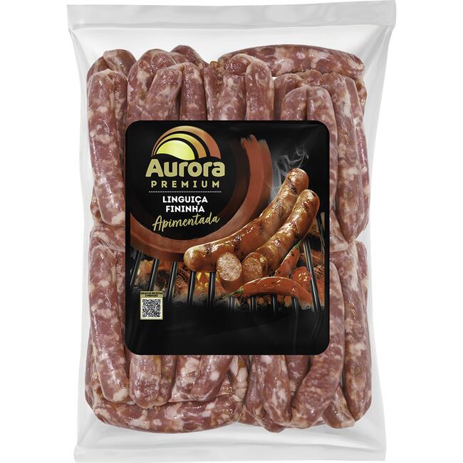 Linguiça Suína Aurora Cong Fininha Apimentada 2kg