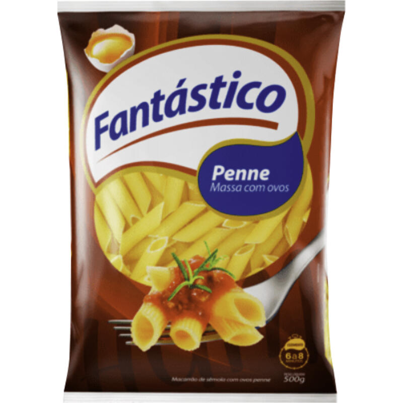 Macarrão com Ovos Fantástico Penne 500g