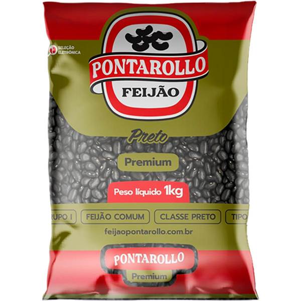 Feijão Pontarollo Premium Preto 1kg