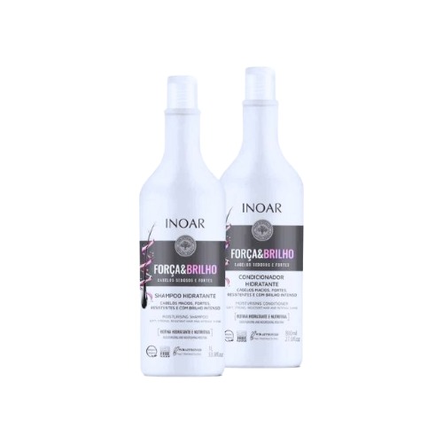 Kit Shampoo 1l+ Condicionador 800ml Inoar Força E Brilho