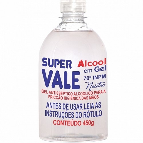 Álcool Super Vale 70° Inpm Em Gel 450g