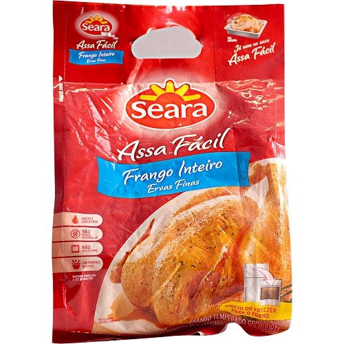 Frango Seara Inteiro Assa Fácil Congelado Kg (aprox 1,5kg)