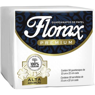 Guardanapo de Papel Florax Premium 23x22cm 50 un