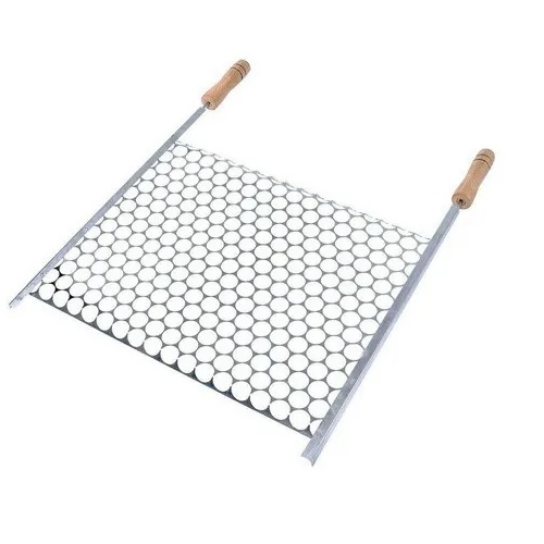 Grelha De Inox Para Churrasco 50cmx45cm Guzera