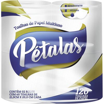Toalha de Papel Pétalas 60 folhas 2 rolos