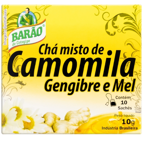 Chá Misto Barão Camomila, gengibre e mel 10g
