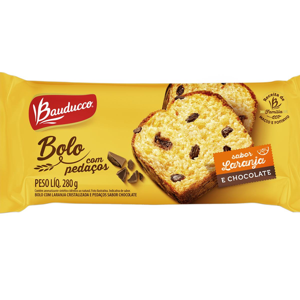 Bolo BAUDUCCO Laranja com Pedaços de Chocolate 280g