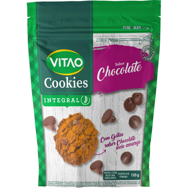 Cookies Integrais Vitao Cacau com gotas de chocolate 200g