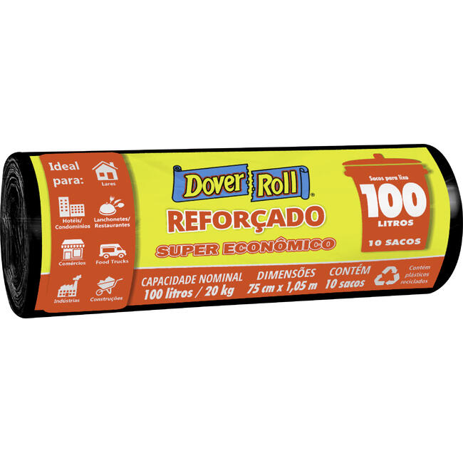 Saco de Lixo Dover Super Econômico 100L 10 un