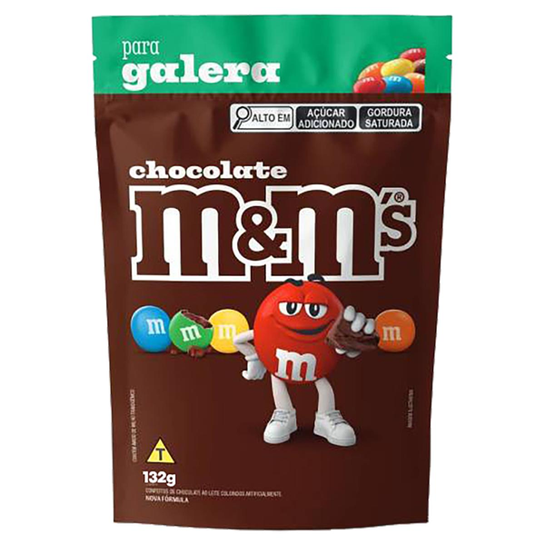 Confeito M&MS Chocolate para Galera 132g