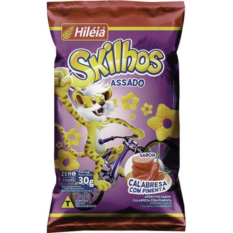 Salgadinho Hiléia Skilhos Calabresa com Pimenta 30g