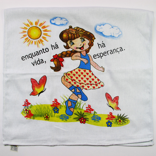 Pano Para Copa Estampado Com Bainha Kynova 40x63