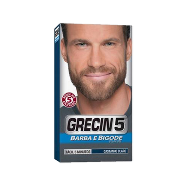Tintura Grecin 5 Barba e Bigode - Castanho-claro