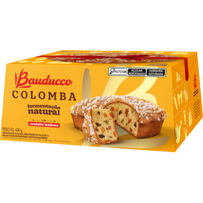 Colomba BAUDUCCO Fermentação Natural Com Confeito Italiano 400g