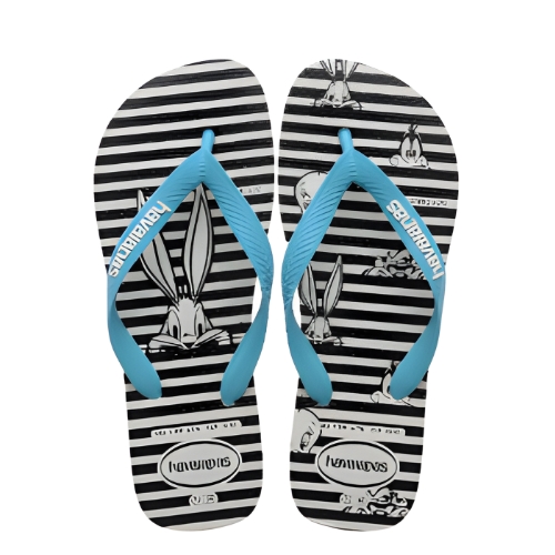 Sandalia Uniss Top Warner Logo Branco/azul 35/6 Havaianas