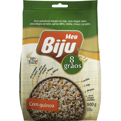 Arroz Integral 8 Grãos com Quinoa Biju Pacote 500g