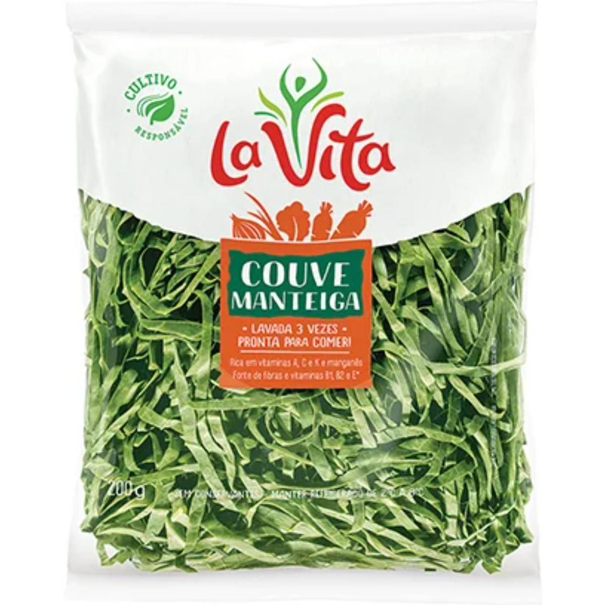 Couve Manteiga Higienizada La Vita 200g