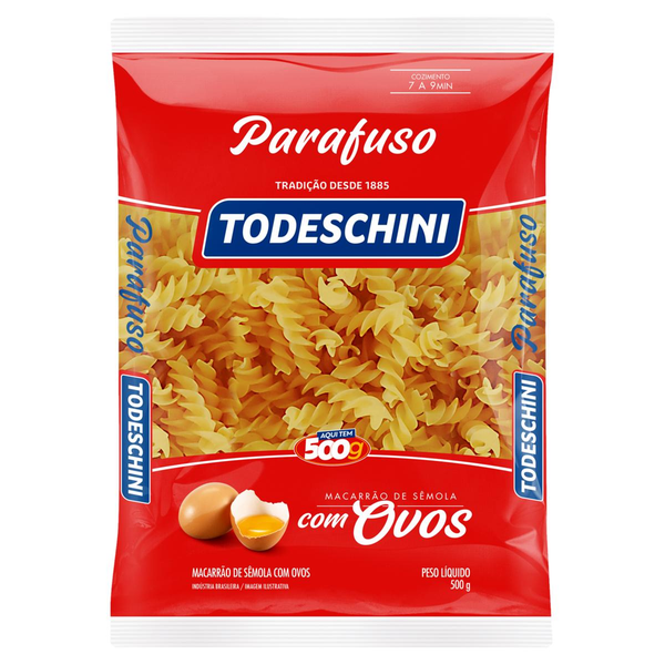 Massa com Ovos Todeschini 500g - Parafuso