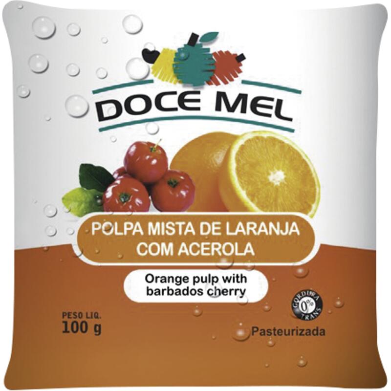 Polpa de Fruta Doce Mel Congelada Laranja e Acerola 100g